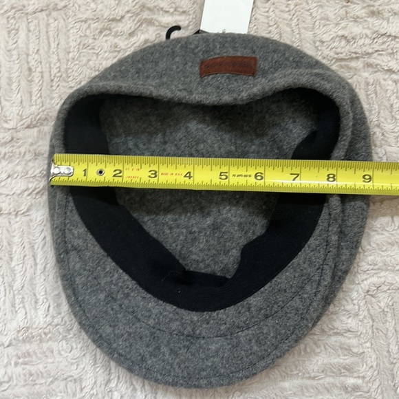100% wool flat cap hat in charcoal Size L/XL, New with tags - Picture 9 of 16